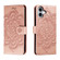 iPhone 16 Plus Mandala Embossing Pattern Horizontal Flip Leather Phone Case - Rose Gold