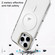iPhone 16 Plus Mirror Crystal Clear Lens Holder MagSafe Magnetic Phone Case - Transparent Grey