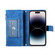 iPhone 16 Plus Multi-Card Totem Zipper Leather Phone Case - Blue