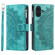 iPhone 16 Plus Multi-Card Totem Zipper Leather Phone Case - Green