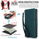 iPhone 16 Plus Multi-Card Wallet RFID Leather Phone Case - Green
