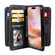 iPhone 16 Plus Multi-Function Wallet 10 Card Slots Leather Phone Case - Black