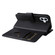 iPhone 16 Plus Multi-Function Wallet 10 Card Slots Leather Phone Case - Black