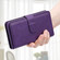 iPhone 16 Plus Multi-Function Wallet 10 Card Slots Leather Phone Case - Violet