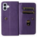 iPhone 16 Plus Multi-Function Wallet 10 Card Slots Leather Phone Case - Violet