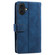 iPhone 16 Plus Nine Card Zipper Bag Leather Phone Case with Lanyard - Blue