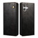 iPhone 16 Plus Oil Wax Crazy Horse Texture Leather Phone Case - Black