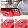 iPhone 16 Plus Organ Card Bag Ring Holder Phone Case - Red