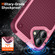 iPhone 16 Plus PC + TPU Shockproof Protective Phone Case - Pink+Dark Red