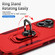 iPhone 16 Plus Pioneer Armor Heavy Duty PC + TPU Phone Case with Holder - Red+Rose Red