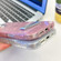 iPhone 16 Plus Plating Glitter Texture Fold Holder TPU Phone Case with Lens Film - Purple Shell Pattern