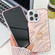 iPhone 16 Plus Plating Glitter Texture Ring Holder TPU Phone Case with Lens Film - Purple Water Ripples