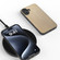 iPhone 16 Plus PU Leather Black Frame Full Coverage Phone Case - Gold