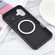 iPhone 16 Plus Pure Color Honeycomb Aromatherapy MagSafe Phone Case - Black