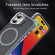iPhone 16 Plus Rainbow Series Skin Feel MagSafe Lens Holder Phone Case - Grey