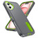 iPhone 16 Plus Rugged PC + Silicone Phone Case with Holder - Grey+Fresh Green