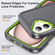 iPhone 16 Plus Rugged PC + Silicone Phone Case with Holder - Grey+Fresh Green