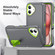 iPhone 16 Plus Rugged PC + Silicone Phone Case with Holder - Grey+Fresh Green