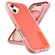 iPhone 16 Plus Rugged PC + Silicone Phone Case with Holder - Transparent+Orange