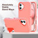 iPhone 16 Plus Rugged PC + Silicone Phone Case with Holder - Transparent+Orange