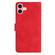 iPhone 16 Plus Seven Butterflies Embossed Leather Phone Case - Red