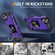 iPhone 16 Plus Shockproof Metal Holder Phone Case - Purple