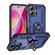 iPhone 16 Plus Shockproof TPU Hybrid PC Phone Case with Holder - Blue