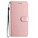 iPhone 16 Plus Silk Texture Horizontal Flip Leather Phone Case - Rose Gold