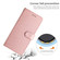 iPhone 16 Plus Silk Texture Horizontal Flip Leather Phone Case - Rose Gold