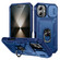 iPhone 16 Plus Sliding Camshield TPU + PC Phone Case with Holder - Navy Blue