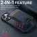 iPhone 16 Plus Suteni H17 Cross Grain Leather MagSafe Detachable Wallet Phone Case - Blue