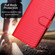 iPhone 16 Plus YX0070 Carbon Fiber Buckle Leather Phone Case with Lanyard - Red