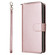 Samsung Galaxy A16 5G 9-Card Slots Zipper Wallet Bag Leather Phone Case - Rose Gold