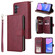 Samsung Galaxy A16 5G 9-Card Slots Zipper Wallet Bag Leather Phone Case - Wine Red