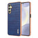 Samsung Galaxy A16 5G AZNS Electroplated Frame Crocodile Texture Full Coverage Phone Case - Blue