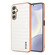 Samsung Galaxy A16 5G AZNS Electroplated Frame Crocodile Texture Full Coverage Phone Case - White