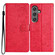 Samsung Galaxy A16 5G Butterflies and Flowers Leather Phone Case - Red Samsung Galaxy A16 5G Butterflies and Flowers Leather Phone Case - Red