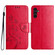 Samsung Galaxy A16 5G Butterfly Flower Pattern Flip Leather Phone Case - Red