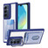 Samsung Galaxy A16 5G Card Bag Holder Acrylic Hybrid TPU Phone Case - Blue