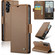 Samsung Galaxy A16 5G CaseMe 023 Butterfly Buckle Litchi Texture RFID Anti-theft Leather Phone Case - Brown