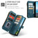 Samsung Galaxy A16 5G CaseMe C30 Card Slots Zipper Wallet Leather Phone Case - Blue