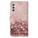 Samsung Galaxy A16 5G Colored Drawing Marble Pattern Leather Phone Case - Rose Gold
