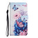 Samsung Galaxy A16 5G Colored Drawing Pattern Leather Phone Case - Purple Butterfly