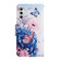 Samsung Galaxy A16 5G Colored Drawing Pattern Leather Phone Case - Purple Butterfly