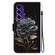Samsung Galaxy A16 5G Crystal Texture Colored Drawing Leather Phone Case - Black Rose
