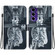 Samsung Galaxy A16 5G Crystal Texture Colored Drawing Leather Phone Case - Cat Tiger Reflection