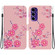 Samsung Galaxy A16 5G Crystal Texture Colored Drawing Leather Phone Case - Cherry Blossoms