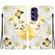 Samsung Galaxy A16 5G Crystal Texture Colored Drawing Leather Phone Case - Gold Butterfly Epiphyllum