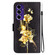 Samsung Galaxy A16 5G Crystal Texture Colored Drawing Leather Phone Case - Gold Butterfly Rose