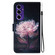 Samsung Galaxy A16 5G Crystal Texture Colored Drawing Leather Phone Case - Purple Peony